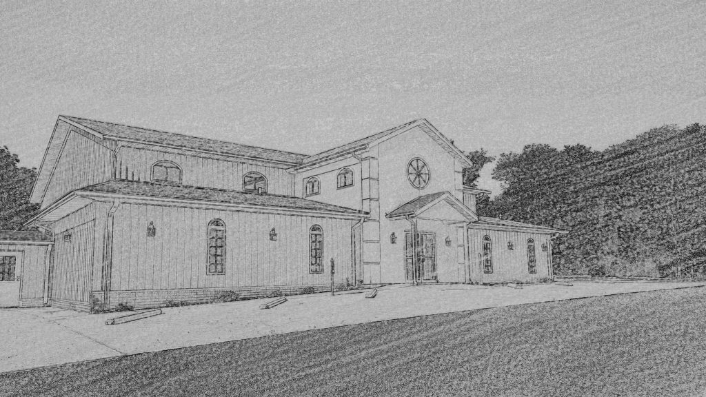 Sketched picture of Dover Hill Christian Union